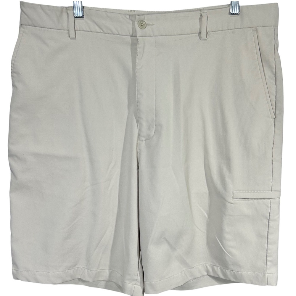 Slazenger Mens Golf Shorts Tan Khaki Size 38‎ Performance Stretch Flat Front